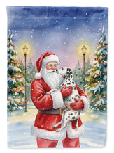 Load image into Gallery viewer, Dalmatian with Santa Claus House Flag