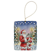 Load image into Gallery viewer, Dalmatian with Santa Claus Porcelain Ornament