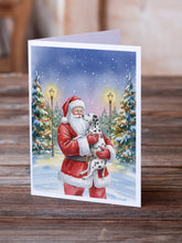Load image into Gallery viewer, Dalmatian with Santa Claus Greeting Cards Pack of 8