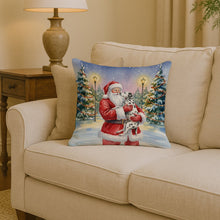 Load image into Gallery viewer, Dalmatian with Santa Claus Throw Pillow