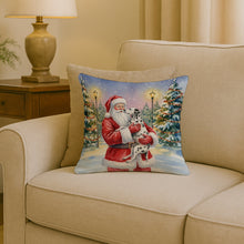 Load image into Gallery viewer, Dalmatian with Santa Claus Throw Pillow