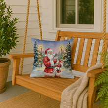 Load image into Gallery viewer, Dalmatian with Santa Claus Throw Pillow