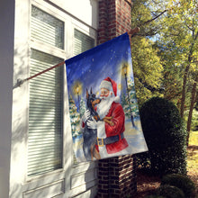 Load image into Gallery viewer, Doberman Pinscher with Santa Claus House Flag