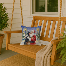 Load image into Gallery viewer, Doberman Pinscher with Santa Claus Throw Pillow