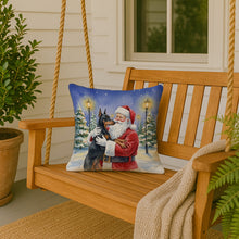 Load image into Gallery viewer, Doberman Pinscher with Santa Claus Throw Pillow