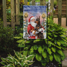 Load image into Gallery viewer, Fawn Doberman Pinscher with Santa Claus Garden Flag