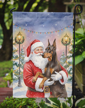 Load image into Gallery viewer, Fawn Doberman Pinscher with Santa Claus Garden Flag