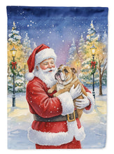 Load image into Gallery viewer, English Bulldog with Santa Claus House Flag