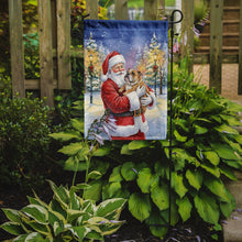Load image into Gallery viewer, English Bulldog with Santa Claus Garden Flag