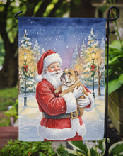 Load image into Gallery viewer, English Bulldog with Santa Claus Garden Flag