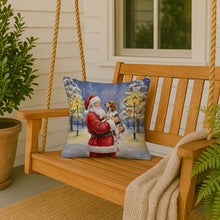 Load image into Gallery viewer, English Setter with Santa Claus Throw Pillow