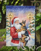 Load image into Gallery viewer, German Shepherd with Santa Claus Garden Flag