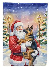 Load image into Gallery viewer, German Shepherd with Santa Claus Garden Flag