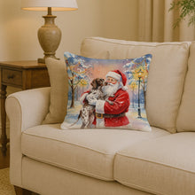 Load image into Gallery viewer, German Shorthaired Pointer with Santa Claus Throw Pillow