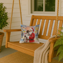 Load image into Gallery viewer, German Shorthaired Pointer with Santa Claus Throw Pillow