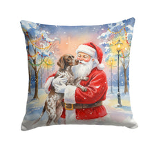 Load image into Gallery viewer, German Shorthaired Pointer with Santa Claus Throw Pillow