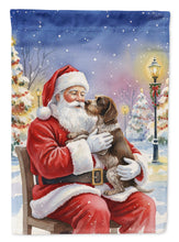 Load image into Gallery viewer, German Wirehaired Pointer with Santa Claus House Flag