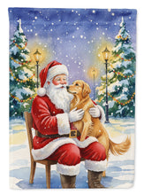 Load image into Gallery viewer, Golden Retriever with Santa Claus House Flag