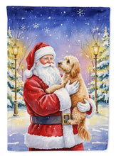 Load image into Gallery viewer, Goldendoodle with Santa Claus House Flag