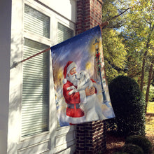 Load image into Gallery viewer, Great Pyrenees with Santa Claus House Flag