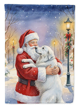 Load image into Gallery viewer, Great Pyrenees with Santa Claus House Flag
