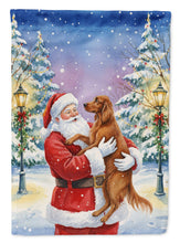Load image into Gallery viewer, Irish Setter with Santa Claus Garden Flag