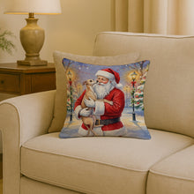 Load image into Gallery viewer, Italian Greyhound with Santa Claus Throw Pillow