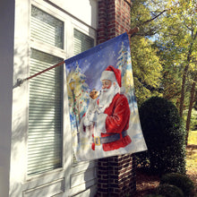 Load image into Gallery viewer, Jack Russell Terrier with Santa Claus House Flag