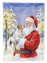 Load image into Gallery viewer, Jack Russell Terrier with Santa Claus House Flag