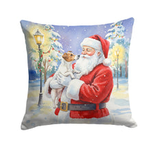 Load image into Gallery viewer, Jack Russell Terrier with Santa Claus Throw Pillow