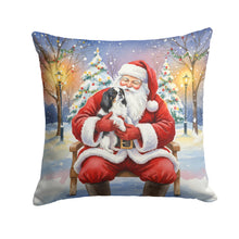 Load image into Gallery viewer, Japanese Chin with Santa Claus Throw Pillow