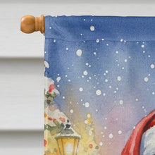 Load image into Gallery viewer, Keeshond with Santa Claus House Flag