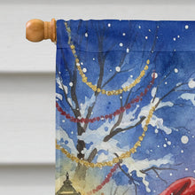 Load image into Gallery viewer, Chocolate Labradoodle with Santa Claus House Flag