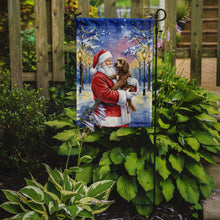 Load image into Gallery viewer, Chocolate Labradoodle with Santa Claus Garden Flag