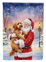 Load image into Gallery viewer, Labradoodle with Santa Claus House Flag