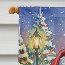 Load image into Gallery viewer, Black Labrador Retriever with Santa Claus House Flag