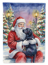 Load image into Gallery viewer, Black Labrador Retriever with Santa Claus House Flag