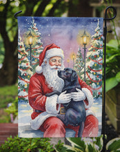 Load image into Gallery viewer, Black Labrador Retriever with Santa Claus Garden Flag