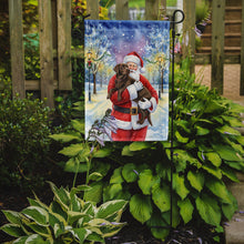 Load image into Gallery viewer, Chocolate Labrador Retriever with Santa Claus Garden Flag