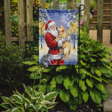 Load image into Gallery viewer, Yellow Labrador Retriever with Santa Claus Garden Flag
