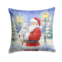 Load image into Gallery viewer, Maltese with Santa Claus Throw Pillow