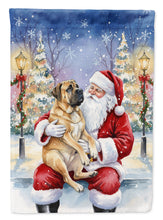 Load image into Gallery viewer, Mastiff with Santa Claus House Flag