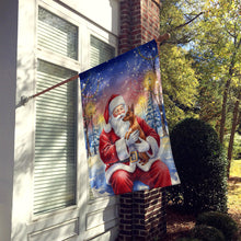 Load image into Gallery viewer, Red Miniature Pinscher with Santa Claus House Flag