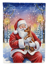 Load image into Gallery viewer, Red Miniature Pinscher with Santa Claus House Flag