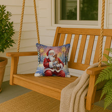 Load image into Gallery viewer, Red Miniature Pinscher with Santa Claus Throw Pillow