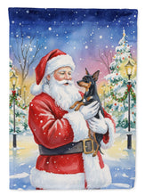 Load image into Gallery viewer, Miniature Pinscher with Santa Claus House Flag