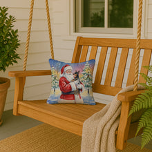 Load image into Gallery viewer, Miniature Pinscher with Santa Claus Throw Pillow