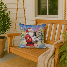 Load image into Gallery viewer, Miniature Pinscher with Santa Claus Throw Pillow