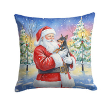 Load image into Gallery viewer, Miniature Pinscher with Santa Claus Throw Pillow