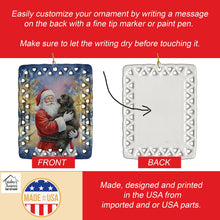 Load image into Gallery viewer, Newfoundland with Santa Claus Porcelain Ornament